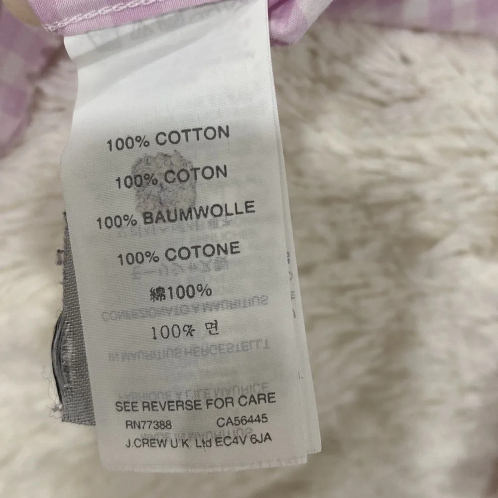 Crewcuts size 2 boys lavender and white gingham Buttondown